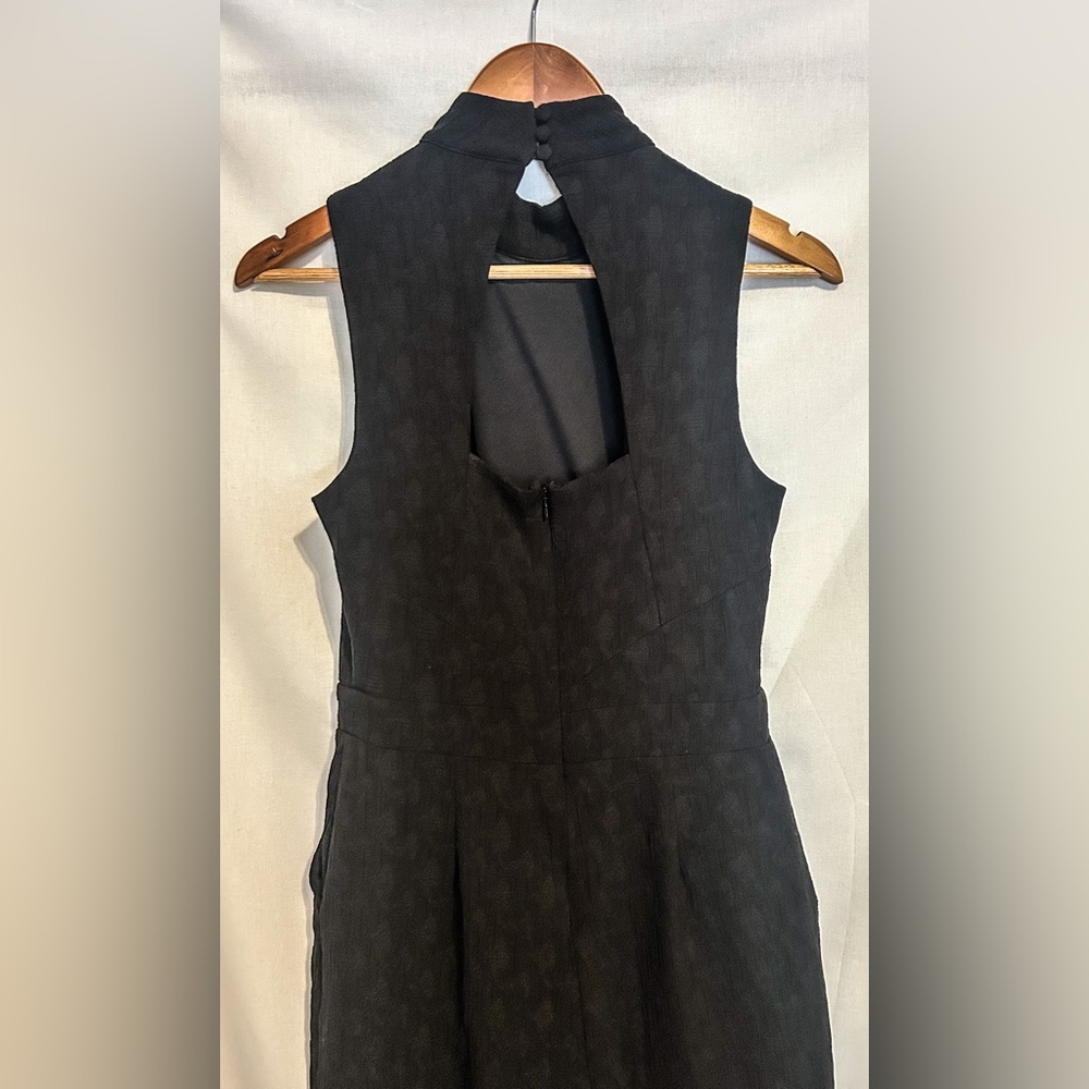 Anthropologie Eva Franco Sz Xs Charley Black Wide Leg Jumpsuit Academia Elegant - Picture 7 of 8